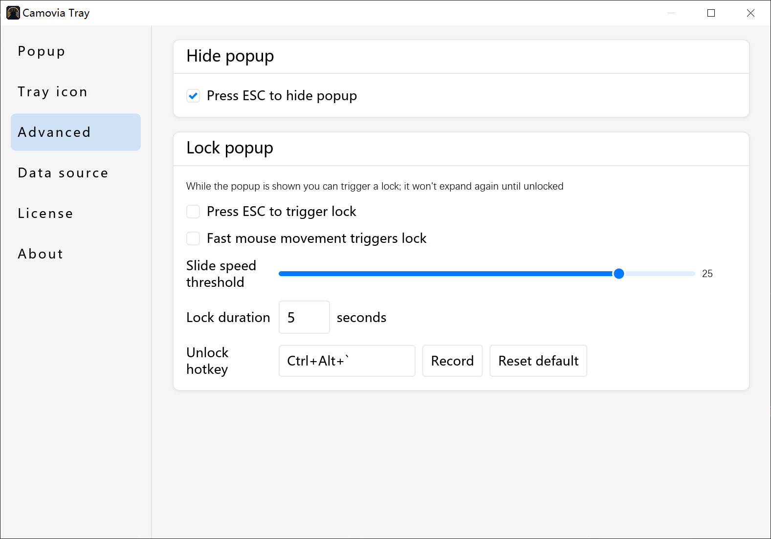 The locked popup - unlock to view again (English UI)
