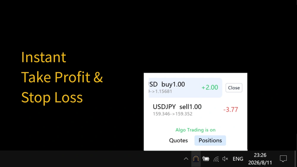 Instant take profit & stop loss